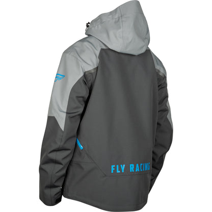 Fly Racing Carbon Snow Jacket/Bib Combo - Grey with Blue