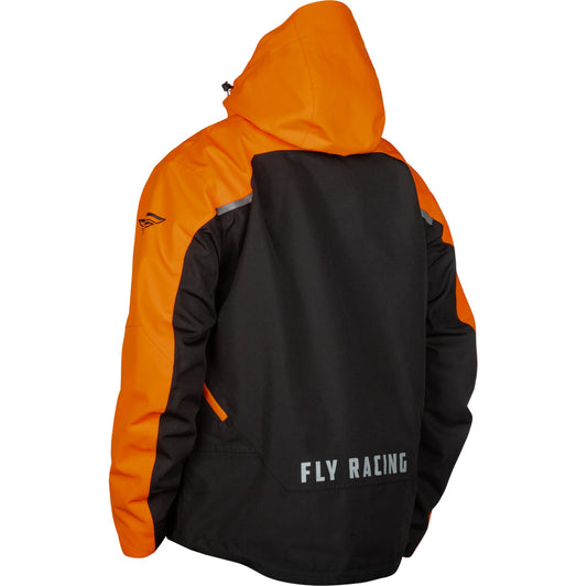 Fly Racing Carbon Snow Jacket Shell - Black with Orange