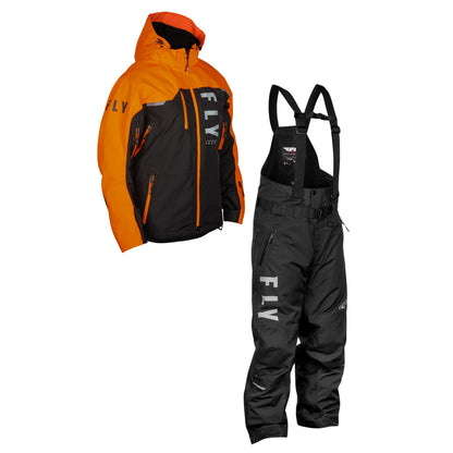 Fly Racing Carbon Snow Jacket/Bib Combo - Orange with Black