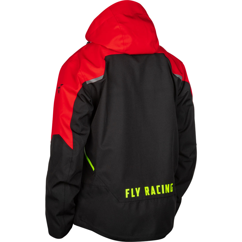 Fly Racing Carbon Snow Jacket Shell - Black with Red & Hi-Vis