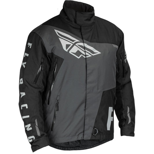 Fly Racing SNX Pro Snowbike Jacket/Bib Combo - Black/Grey - 2X-Large