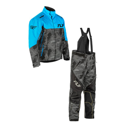 Fly Racing SNX Pro Snowbike Jacket/Pant Combo - Blue with Black