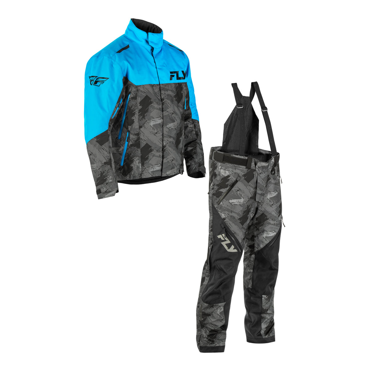 Fly Racing SNX Pro Snow Jacket/Pant Combo - Blue with Black