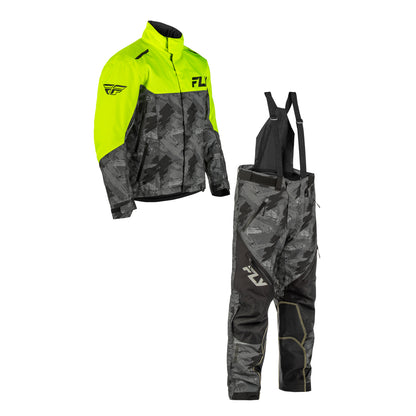 Fly Racing SNX Pro Snowbike Jacket/Pant Combo - Hi-Vis with Black