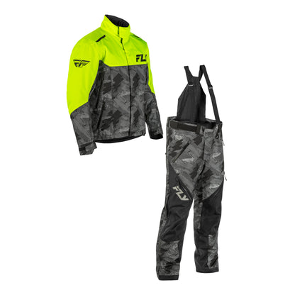 Fly Racing SNX Pro Snow Jacket/Pant Combo - Hi-Vis with Black