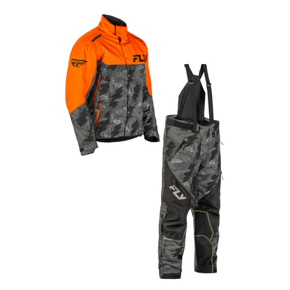 Fly Racing SNX Pro Snowbike Jacket/Pant Combo - Orange with Black