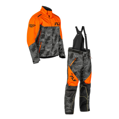 Fly Racing SNX Pro Snowbike Jacket/Pant Combo - Orange with Orange