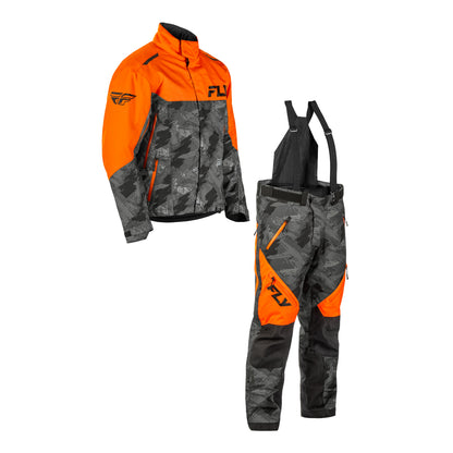 Fly Racing SNX Pro Snow Jacket/Pant Combo - Orange with Black
