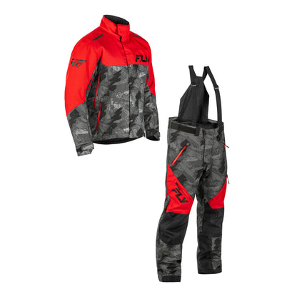 Fly Racing SNX Pro Snow Jacket/Pant Combo - Red with Black