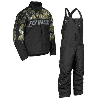 Fly Racing Outpost Snow Jacket/Bib Combo - Obskura Skyfall with Black