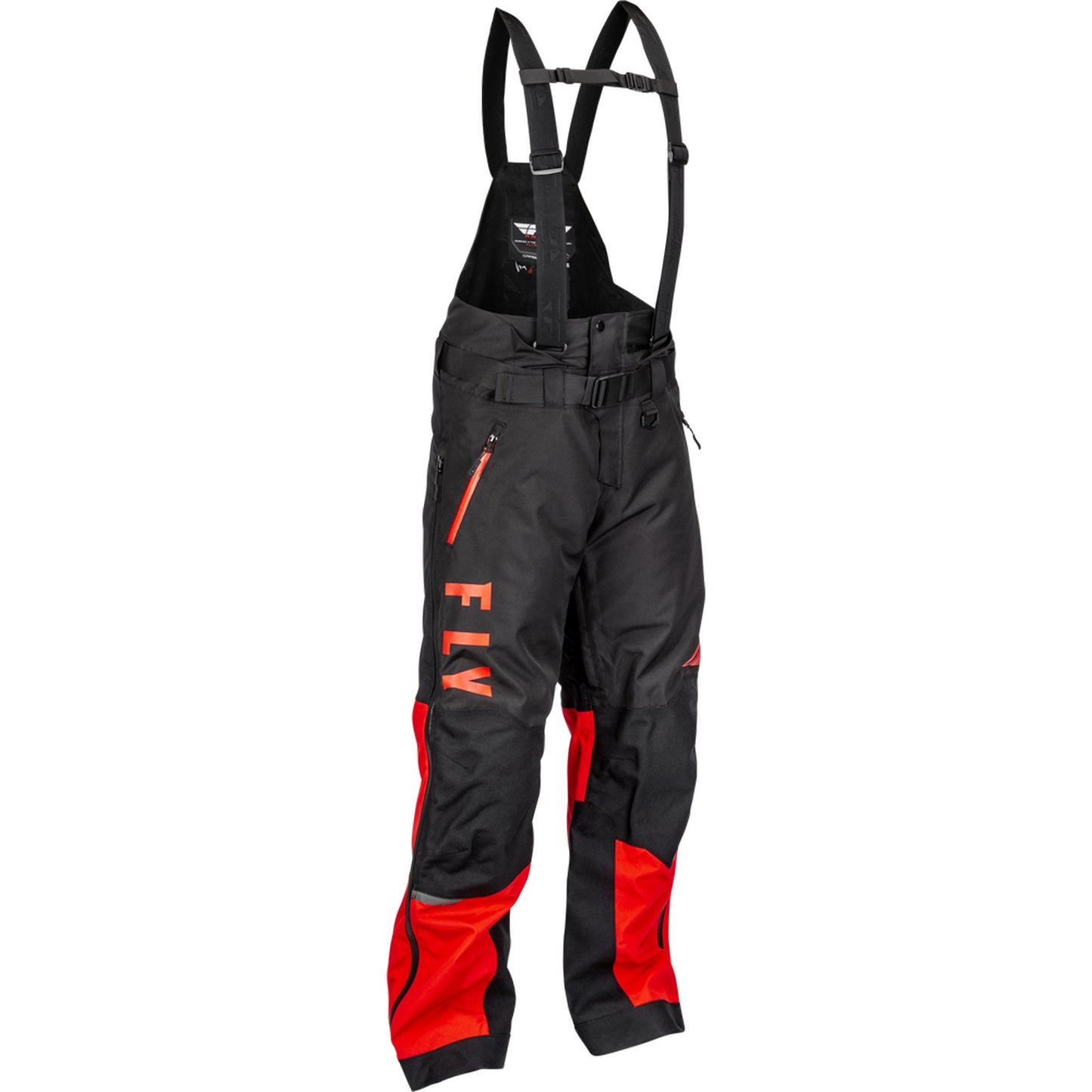 Fly Racing Carbon Snow Bib Shell - Black / Red - 470-6201