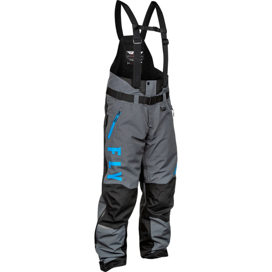 Fly Racing Carbon Snow Bib Shell - Grey with Blue