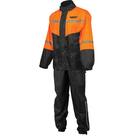 Fly Racing 2 Piece Rain Suit - Black/Orange - 479-8019 -