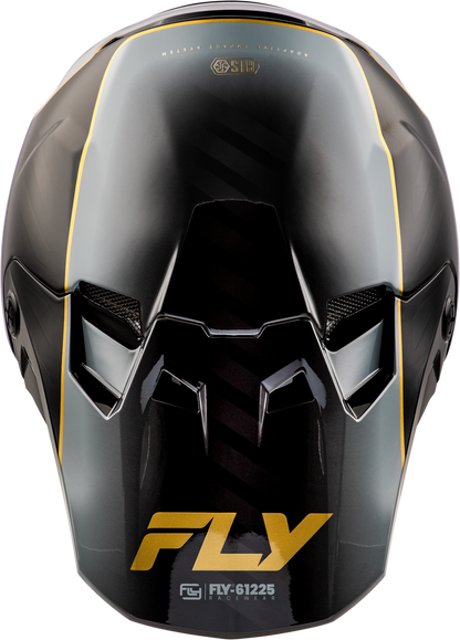 Fly Racing Formula CC Underglow Helmet - Black/Grey/Gold - M73-4351 -