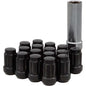 SEDONA 12mm X 1.25 Splined Tapered Black Lug Nuts Kit