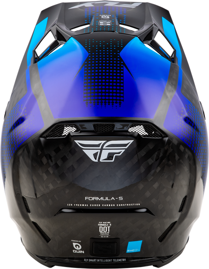Fly Racing Formula S Carbon Protocol Helmet - 73-4466 - Black Carbon/Blue