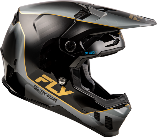 Fly Racing Formula CC Underglow Helmet - Black/Grey/Gold - M73-4351 -