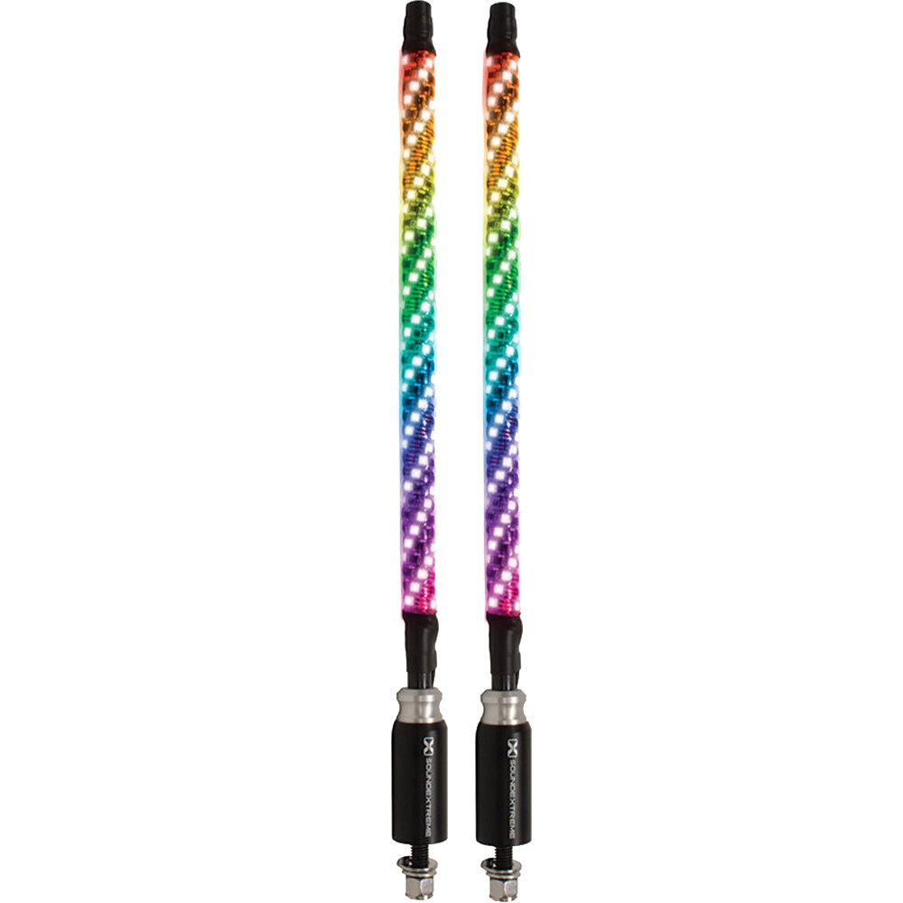 SoundExtreme 2' Extreme Whips (Pair) with 4-Zone Controller
