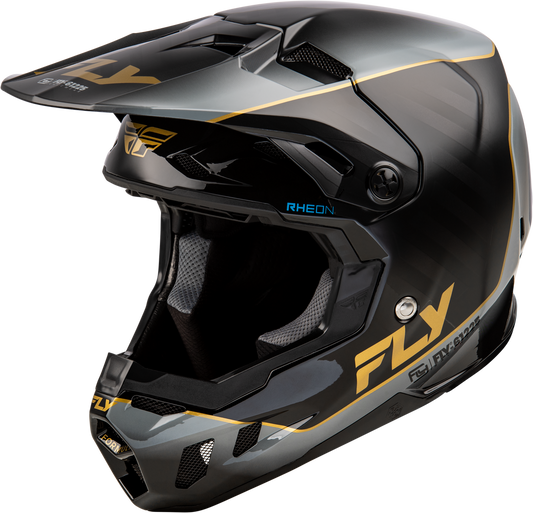 Fly Racing Formula CC Underglow Helmet - Black/Grey/Gold - M73-4351 -