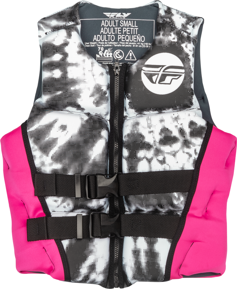 Fly Racing Women's Neoprene Flotation Life Vest - 221-30422 - Pink/White/Black