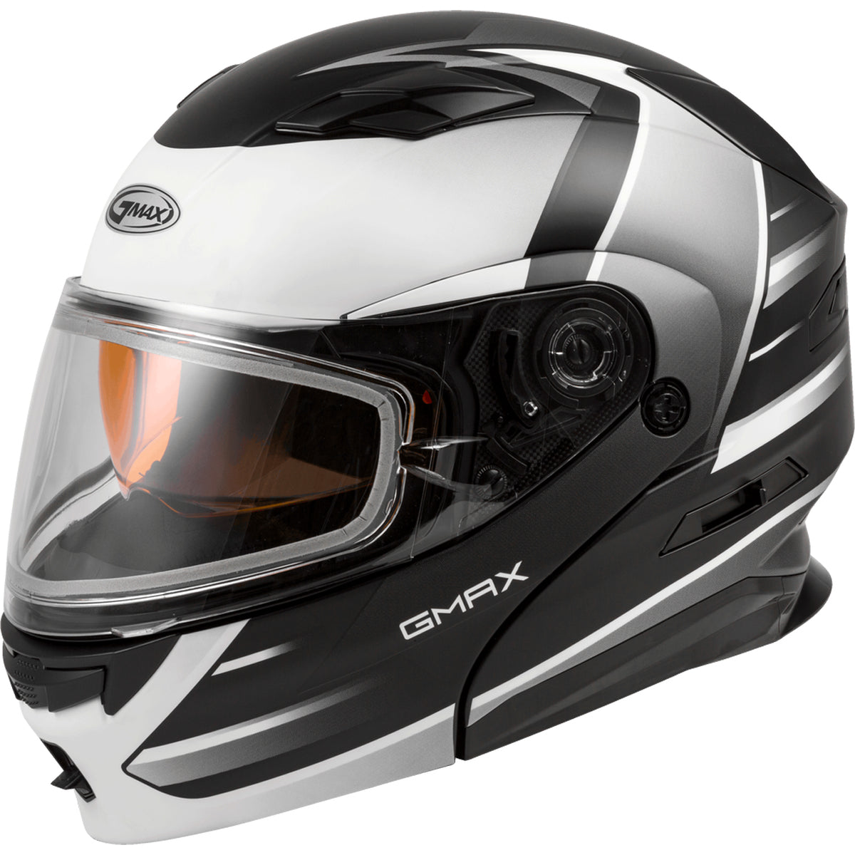 GMAX MD-01S Descendant Modular Dual Lens Shield Snow Helmet - Black/White - 72-6296