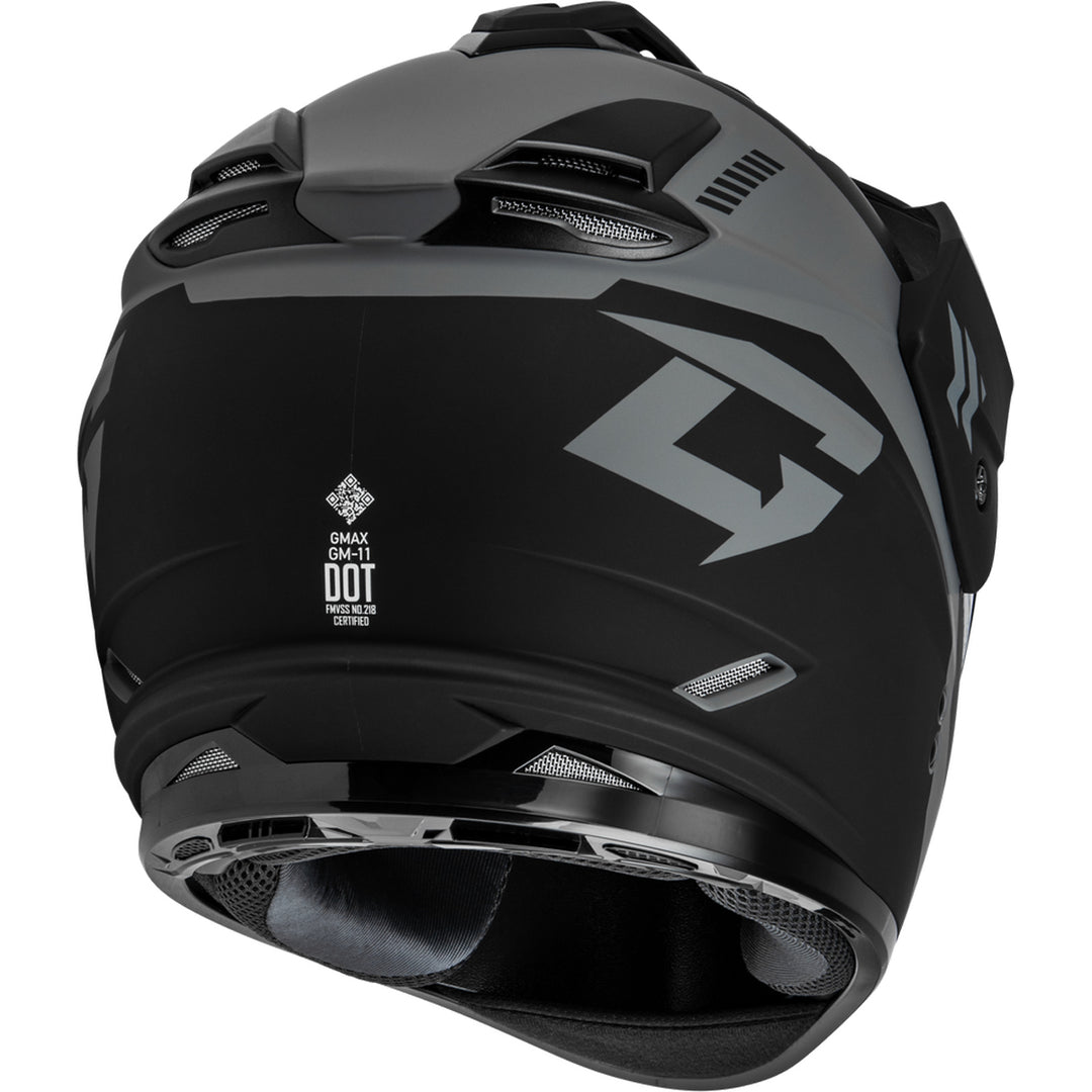 GMAX GM-11S Ronin W/Electric Shield Snow Helmet (Black/Silver, Small)