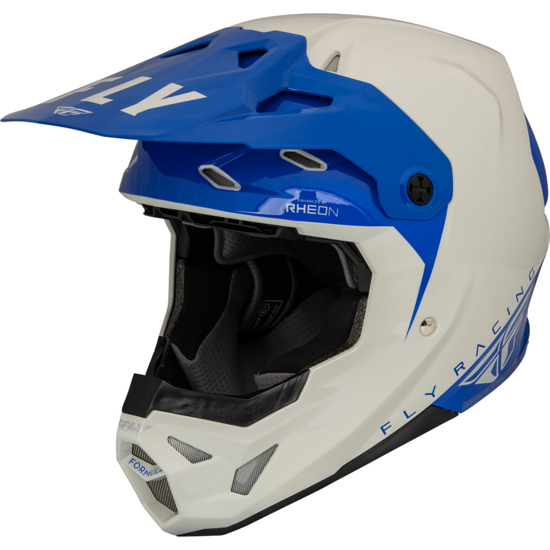 Fly Racing Formula CP Slant Helmet - Grey / Blue - LG - 73-0032L