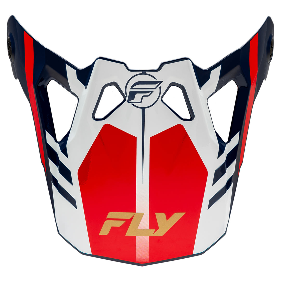 Fly Racing Formula CP Krypton Visor - Red / White / Navy - MD/2X - 73-0045