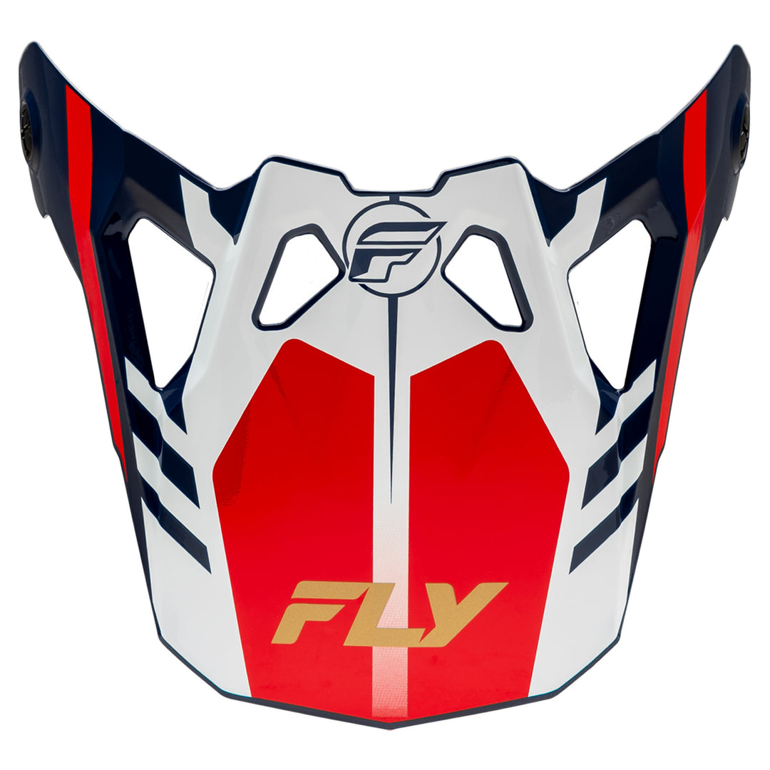 Fly Racing Formula CP Krypton Visor - Red / White / Navy - YL/SM - 73-0044