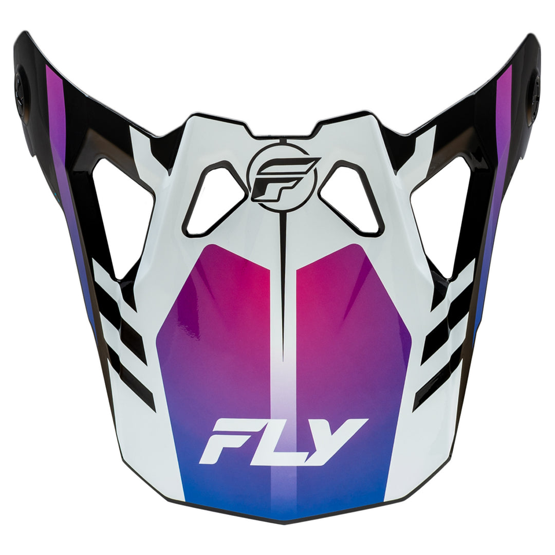 Fly Racing Formula CP Krypton Visor - White / Black / Purple - YL/SM - 73-0048