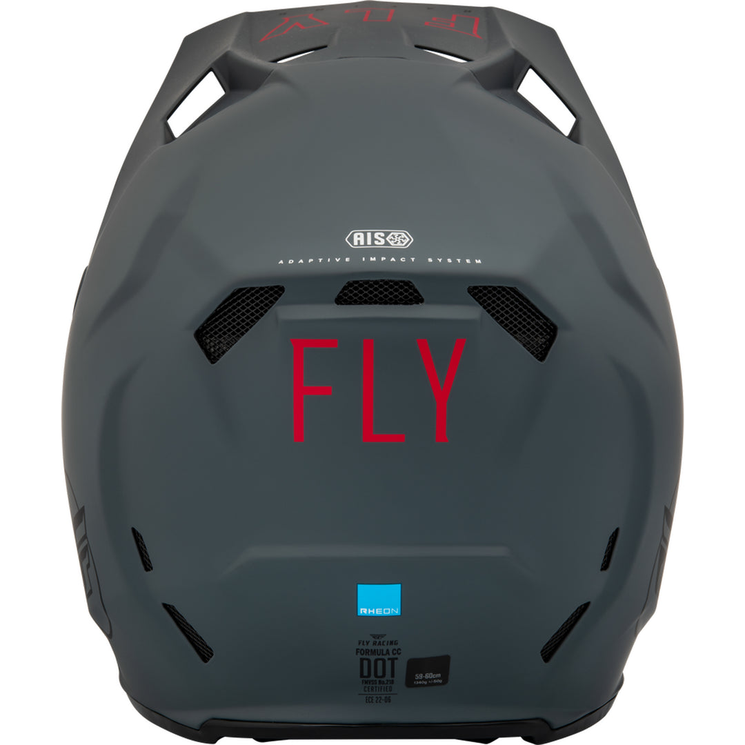 Fly Racing Formula CC Centrum Helmet - Matte Grey / Black - MD - 73-4321M