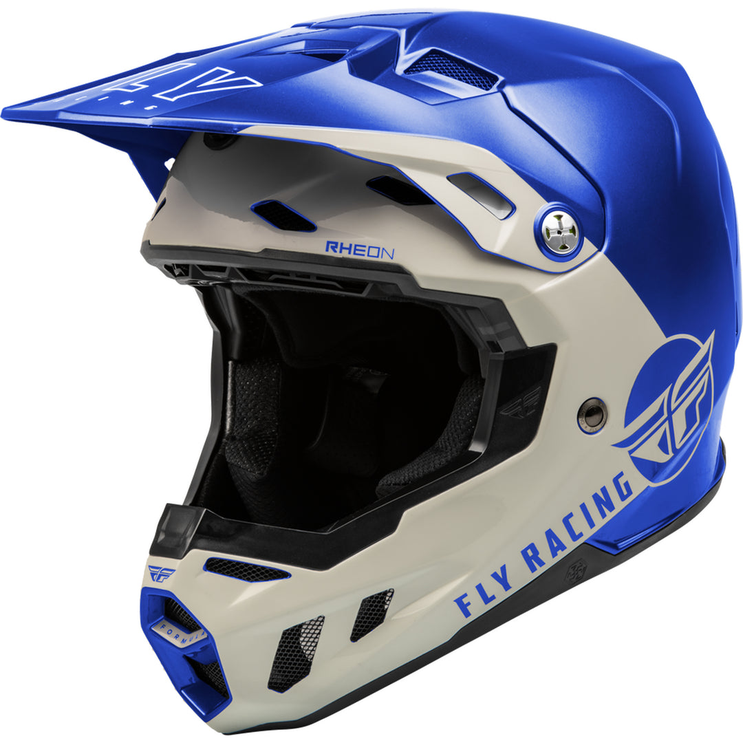 Fly Racing Formula CC Centrum Helmet - Metallic Blue/Light Grey - YL - 73-4322YL
