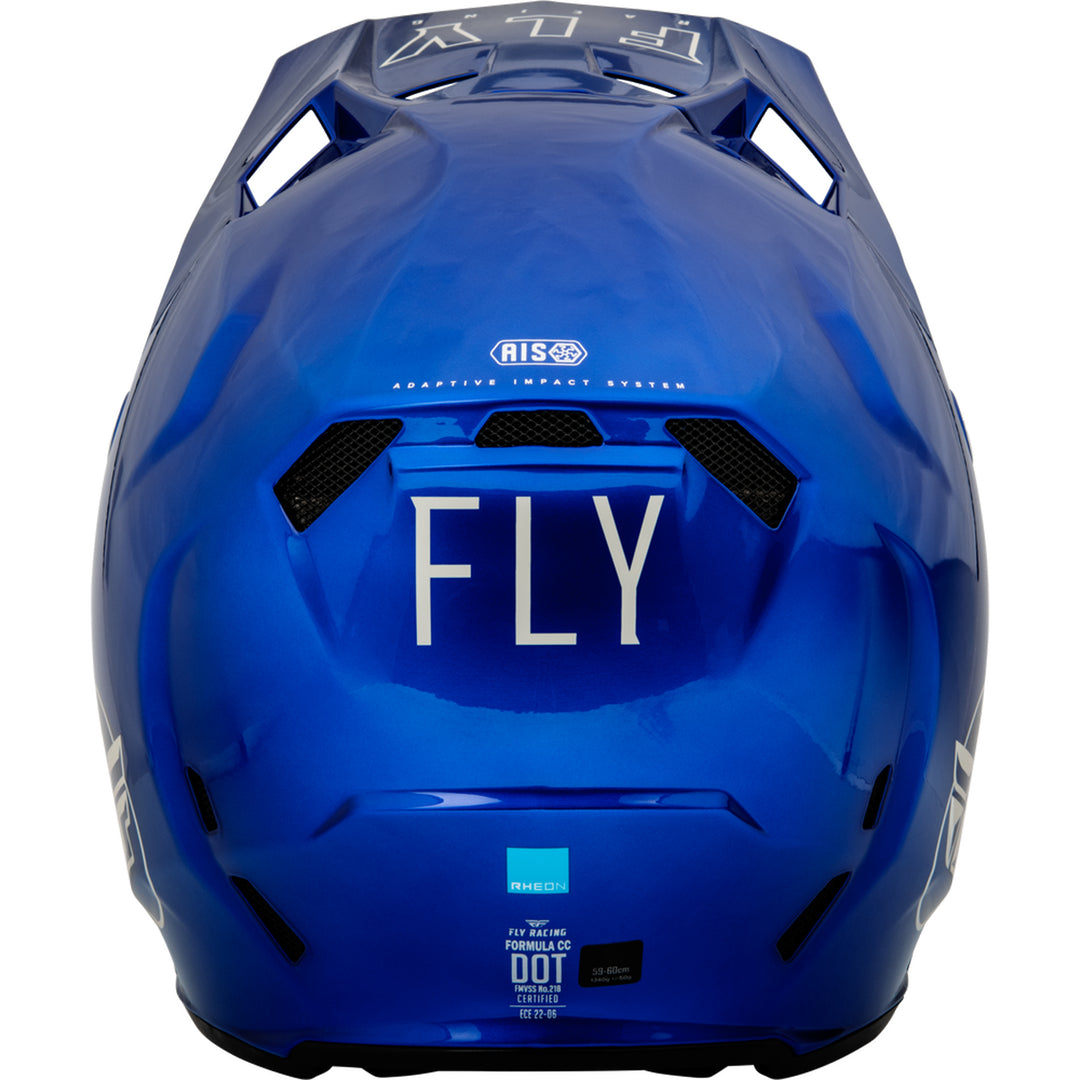 Fly Racing Formula CC Centrum Helmet - Metallic Blue/Light Grey - YL - 73-4322YL