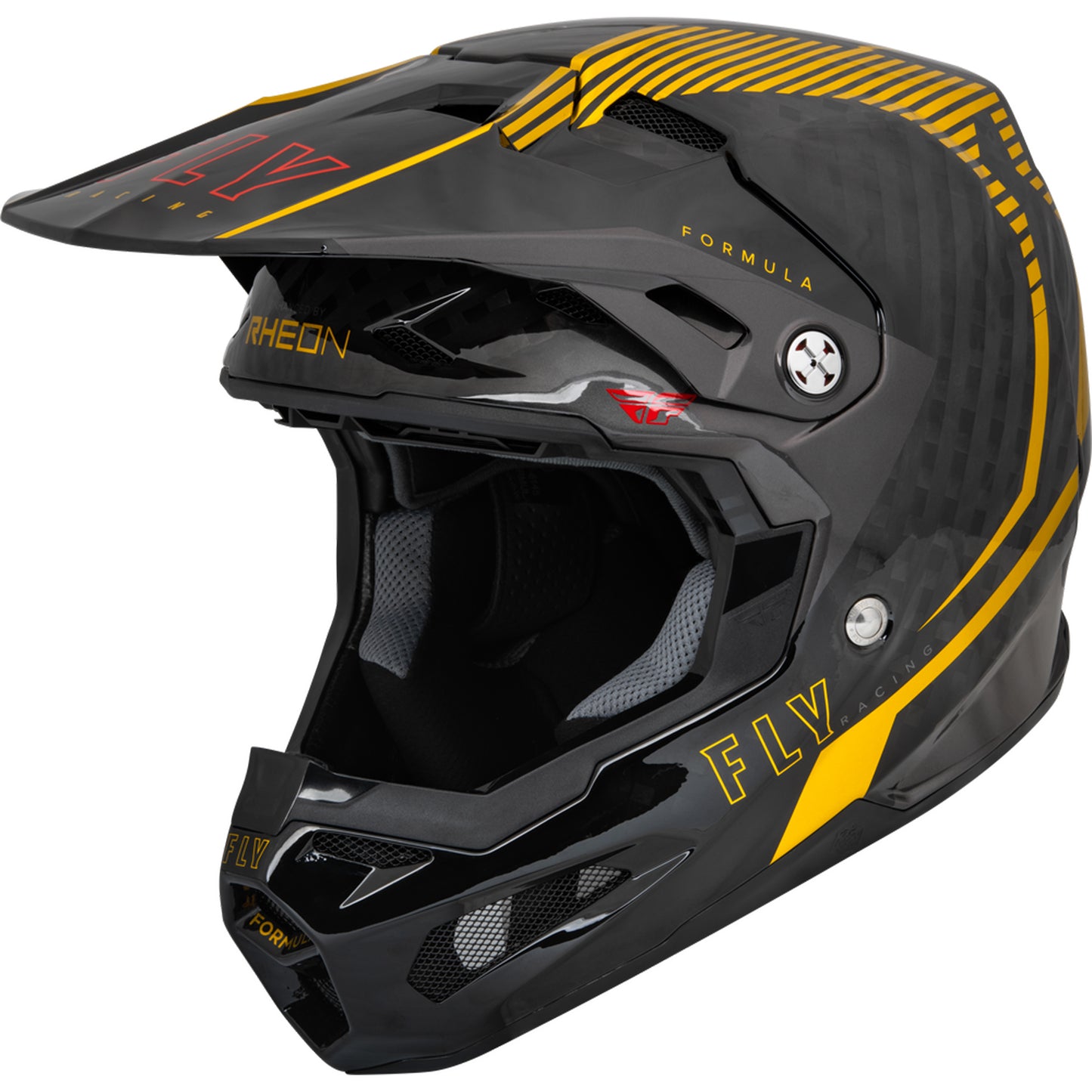 Fly Racing Formula Tracer Carbon Fiber Helmet - Gold / Black - 73-4441