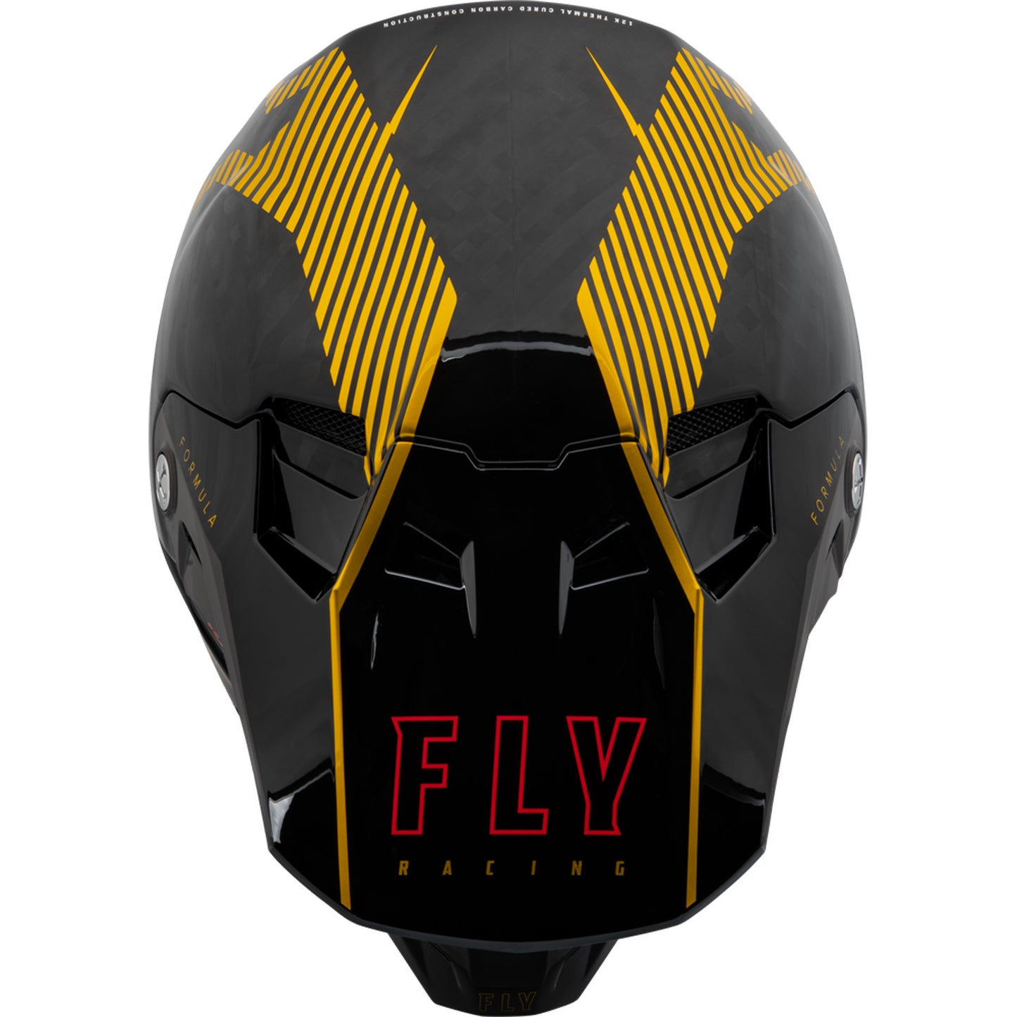 Fly Racing Formula Tracer Carbon Fiber Helmet - Gold / Black - 73-4441