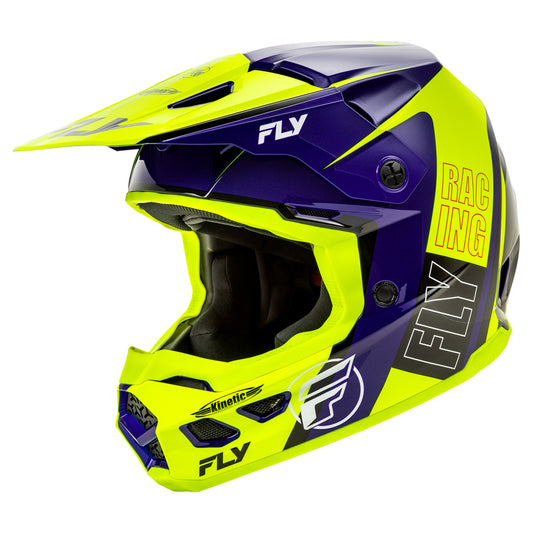 Fly Racing Kinetic Rally Helmet - Hi-Vis / Blue / Black - 73-8661