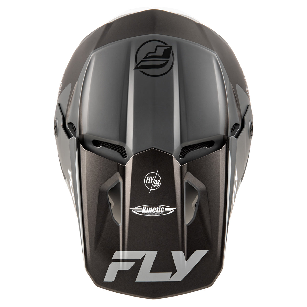 Fly Racing Kinetic Rally Helmet - Matte Grey / Black / White - 73-8662