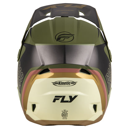 Fly Racing Kinetic Rally Helmet - Moss Grey / Khaki / Off-White - 73-8663