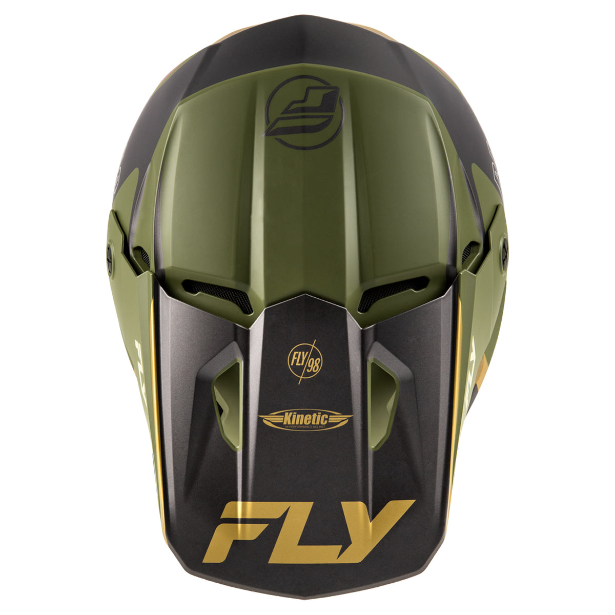 Fly Racing Kinetic Rally Helmet - Moss Grey / Khaki / Off-White - 73-8663