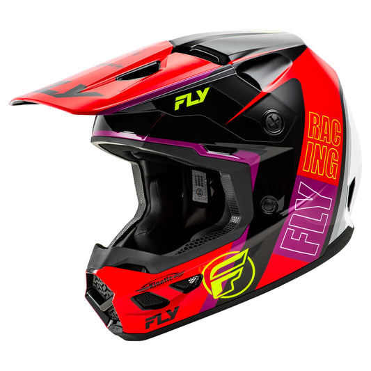 Fly Racing Kinetic Rally Helmet - Red / Black / White - 73-8664