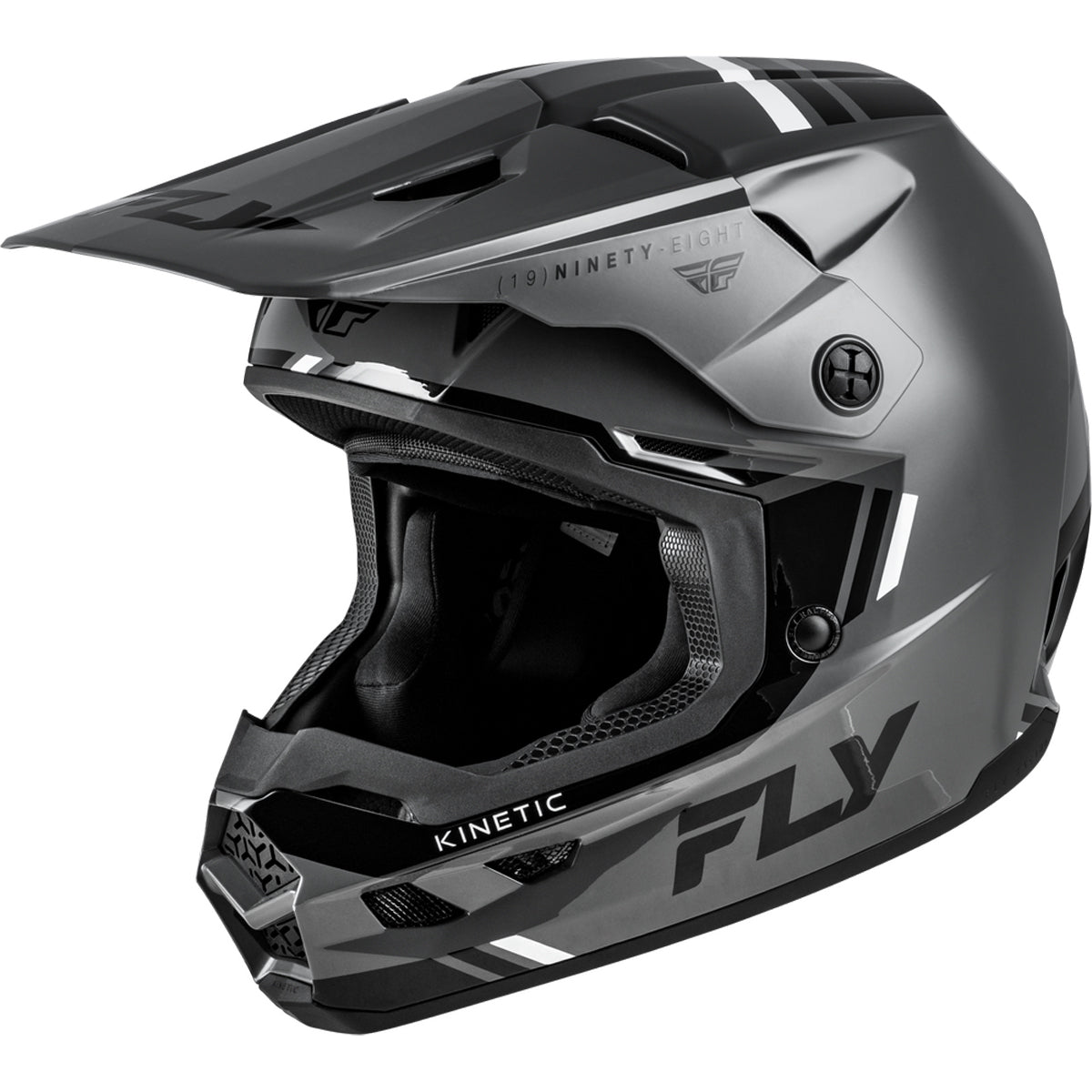 Fly Racing Kinetic Verdict Helmet - Grey / Black / White - 73-8720