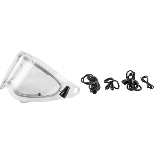 Fly Racing Cold Weather Dual Pane Heated Faceshield for 2022+ Trekker Helmets - Clear - 73-88550