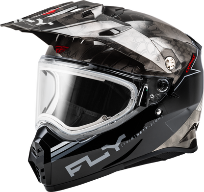 Fly Racing Trekker Cold Weather Kryptek Conceal Helmet Electric Shield - 73-31360 - Black/Grey/White