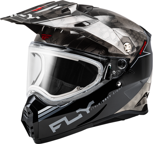Fly Racing Trekker Cold Weather Kryptek Conceal Helmet Electric Shield - 73-31360 - Black/Grey/White