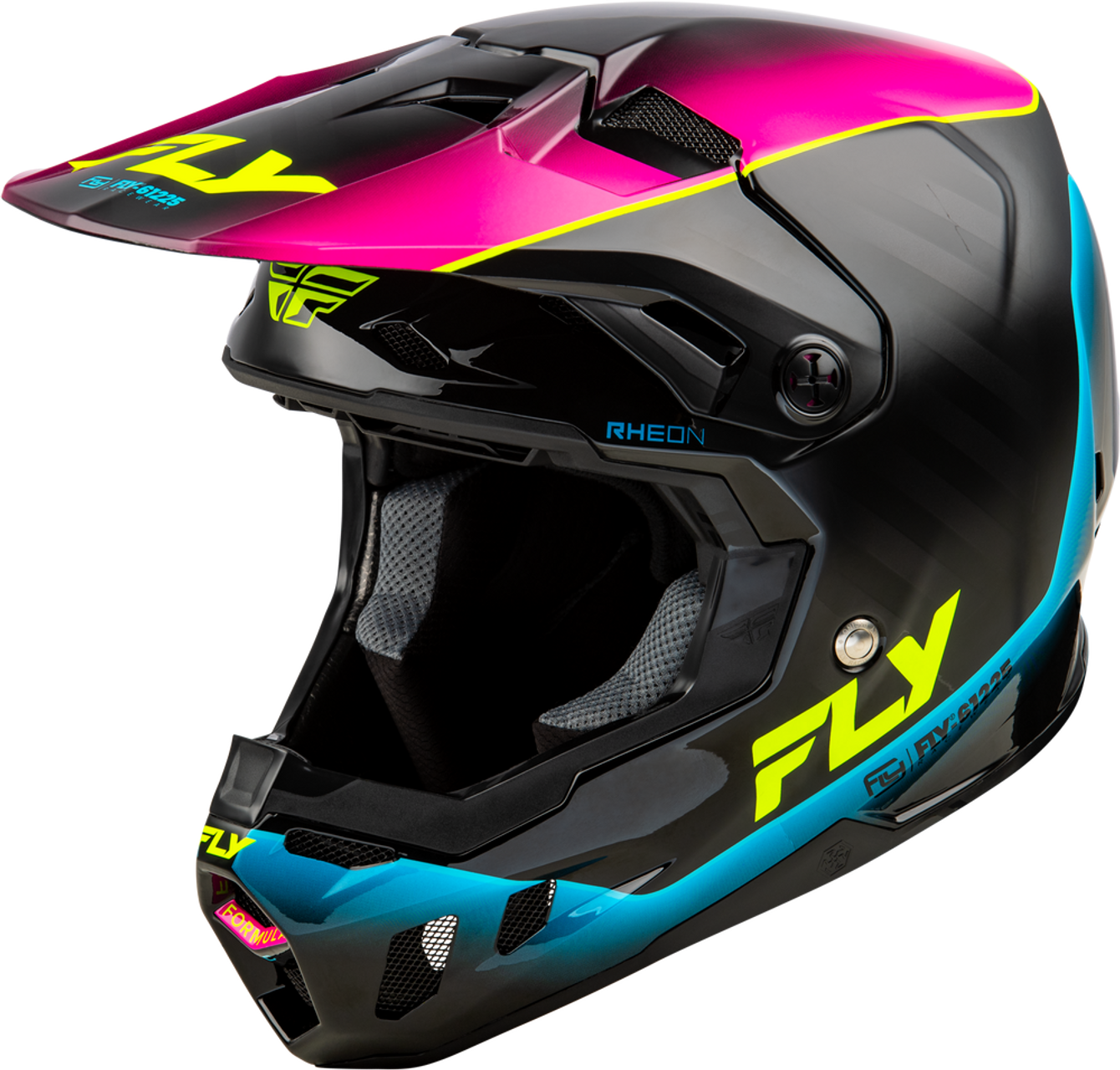 Fly Racing Formula CC Underglow Helmet - Black/Pink/Blue - M73-4350 -