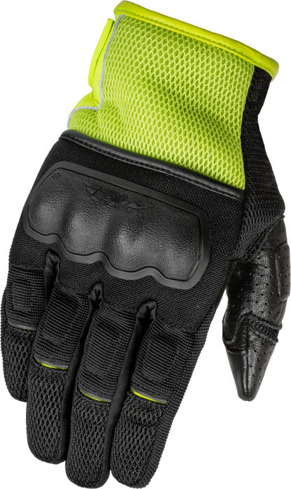 Fly Racing CoolPro Force Gloves - 476-4128 - Black/Hi-Vis Yellow