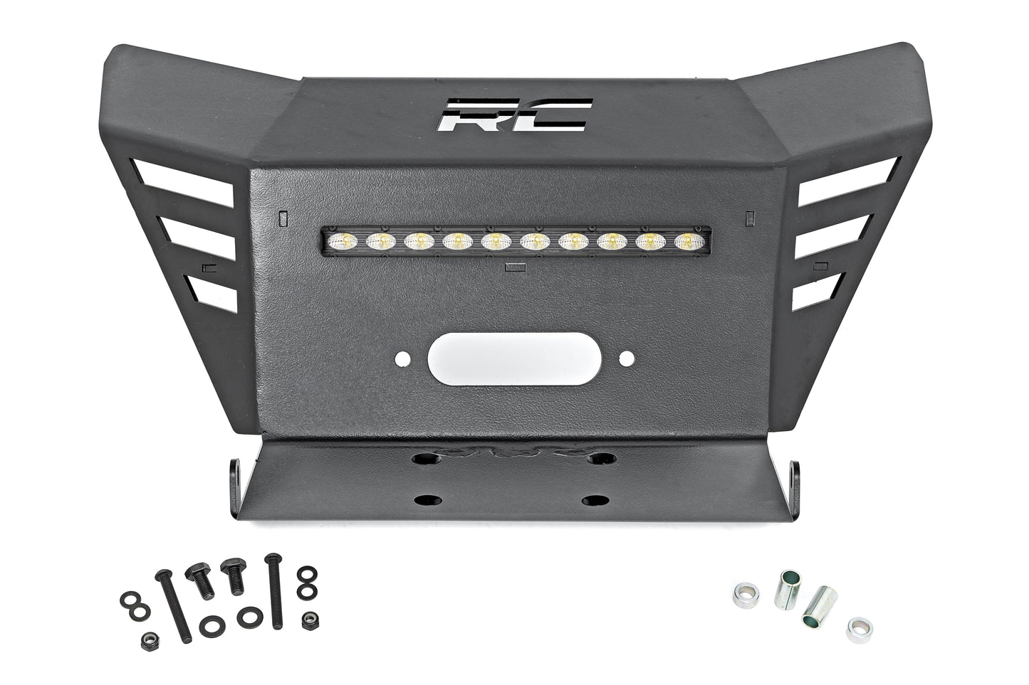 Rough Country Winch Bumper with Integrated 10" LED Light Bar for Honda Pioneer 520