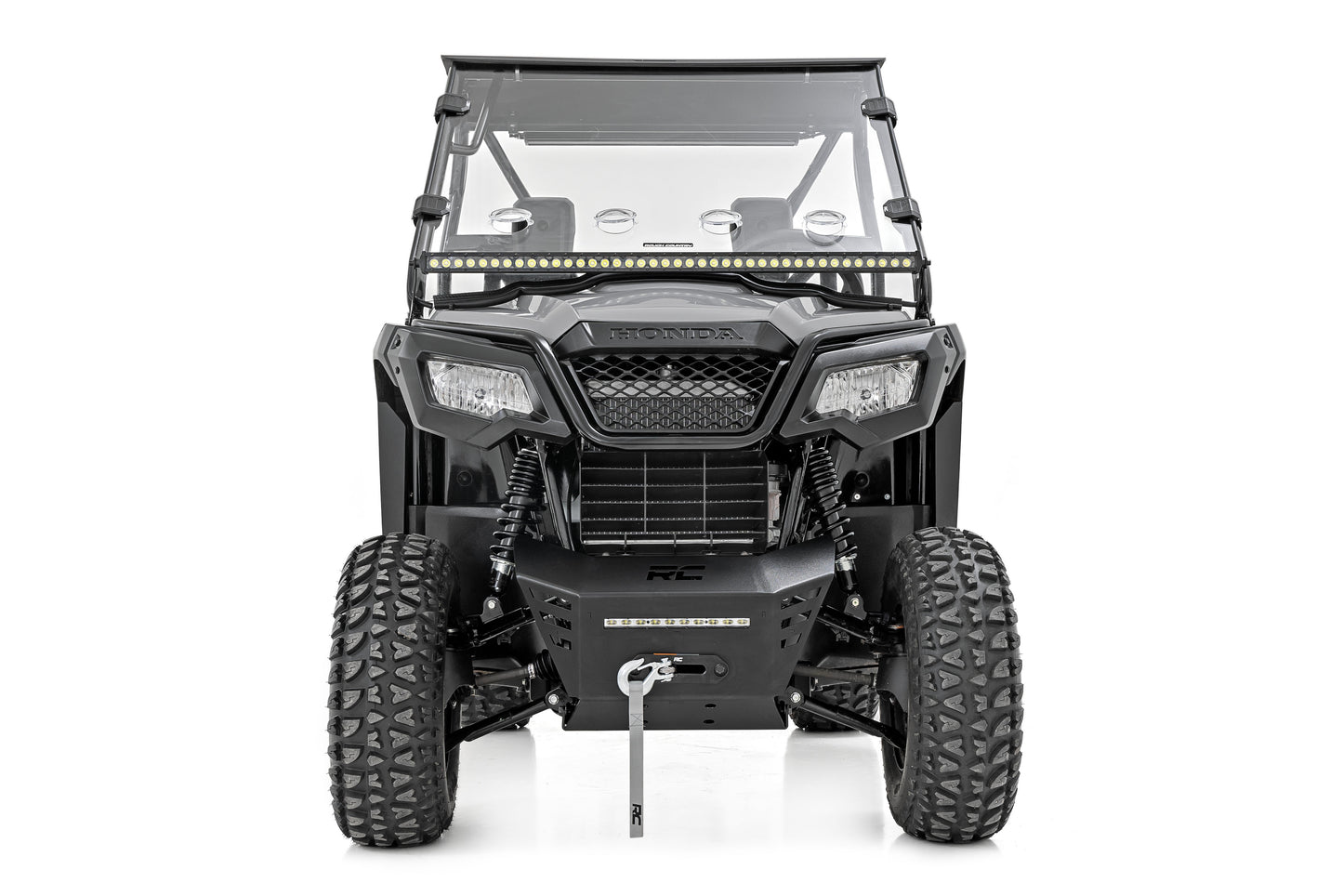Rough Country Winch Bumper with Integrated 10" LED Light Bar for Honda Pioneer 520