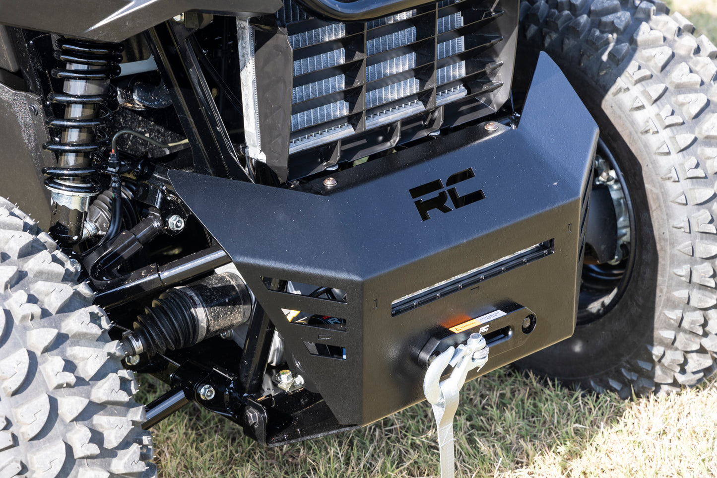 Rough Country Winch Bumper with Integrated 10" LED Light Bar for Honda Pioneer 520