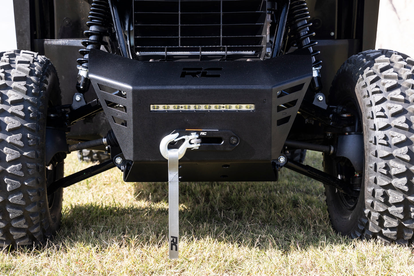 Rough Country Winch Bumper with Integrated 10" LED Light Bar for Honda Pioneer 520